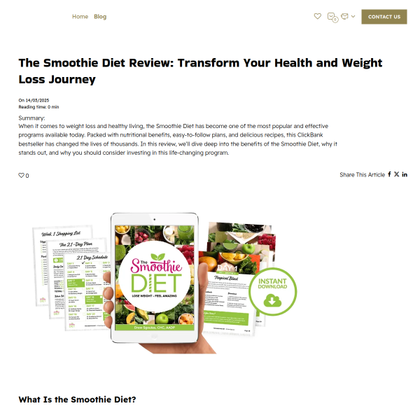 Start Your Weight Loss Journey Today With Our Smoothie Diet!