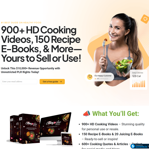 Can't Cook? Turn 900+ HD Cooking Videos into Profit! PLR Deal!