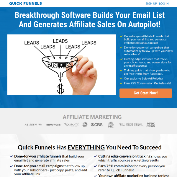 Introducing QUICK FUNNELS: Affiliate Marketing Made Easy!