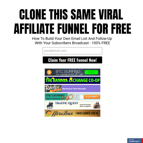 100% FREE Affiliate Funnel