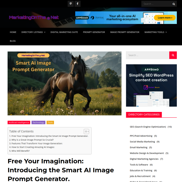 Smart AI Image Prompt Generator. 100% Free