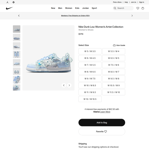 Nike Dunk Low Women's Artist Collection Women's Shoes