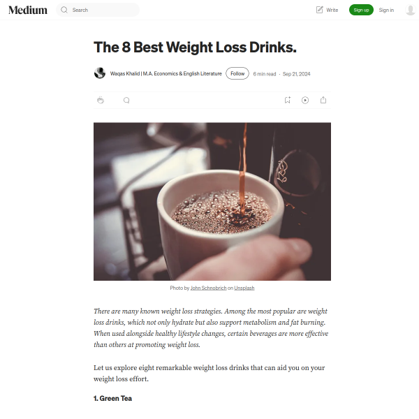 Shed Your Extra Pounds with These Drinks.