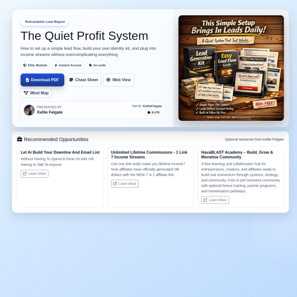 The Quiet Profit System - (FREE)