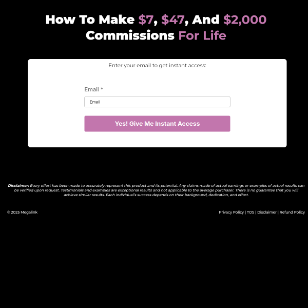 automatic commissions FOR LIFE with MEGA LINK (Side Hustle)