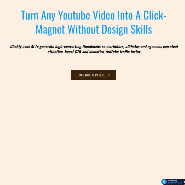 Clickly Lifetime – AI YouTube Thumbnail Creator for High-CTR, Viral Videos