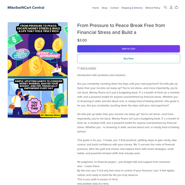 From Pressure to Peace Break Free from Financial Stress and Build a healthy lifestyle