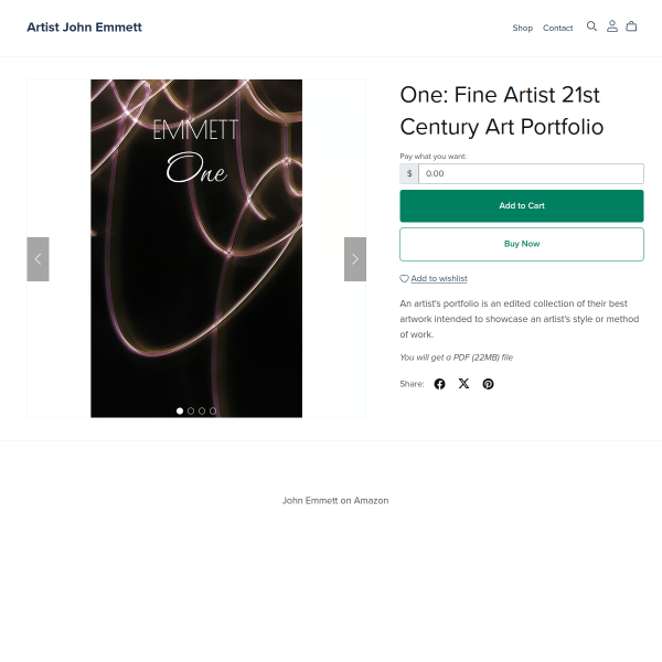 One: Fine Artist 21st Century Art Portfolio