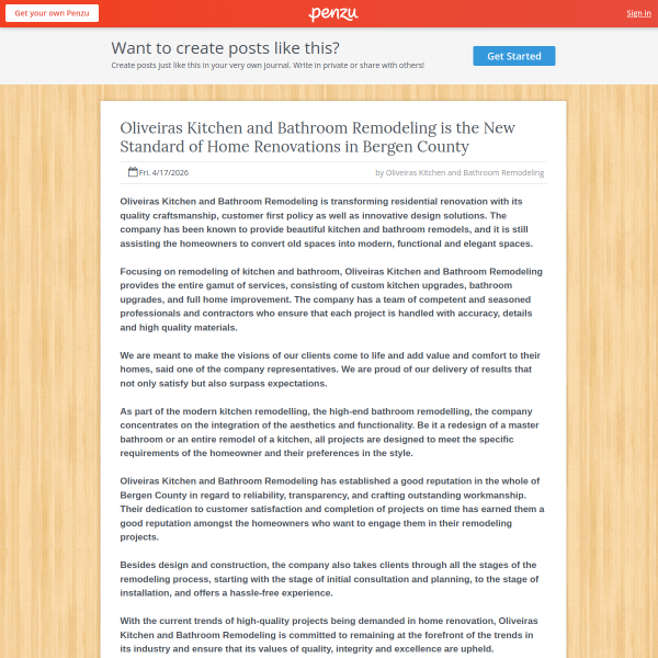 Oliveiras Kitchen and Bathroom Remodeling Expands Premium Renovation Services in New Jersey