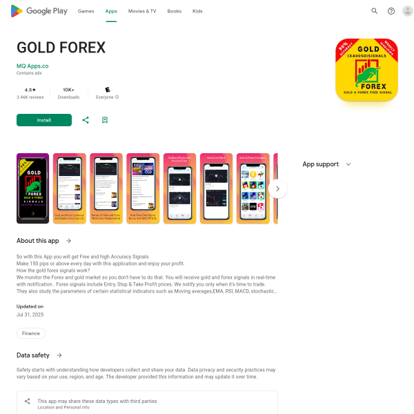 GOLD and Forex Signals Free Of Cost Install this Application