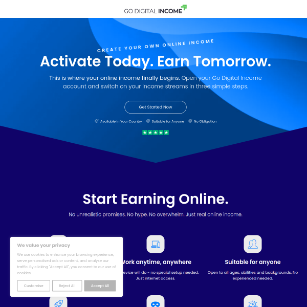 3 Income Streams in 3 Steps — Go Digital Income Converts on Cold Traffic