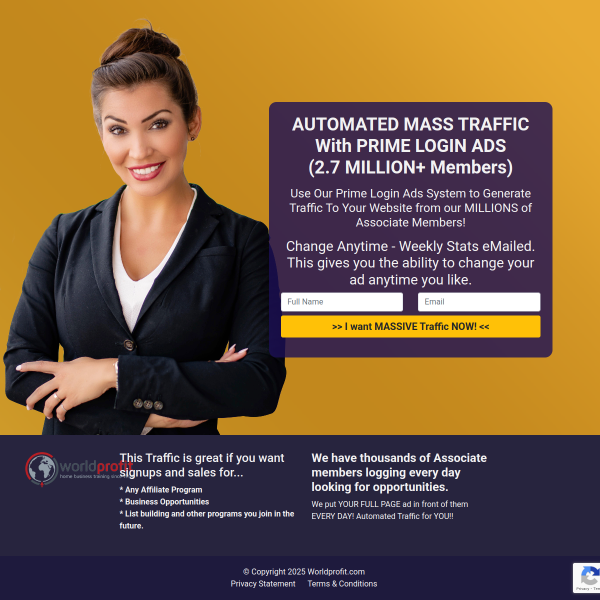 AUTOMATED MASS TRAFFIC With PRIME LOGIN ADS (2.7 MILLION+ Members)