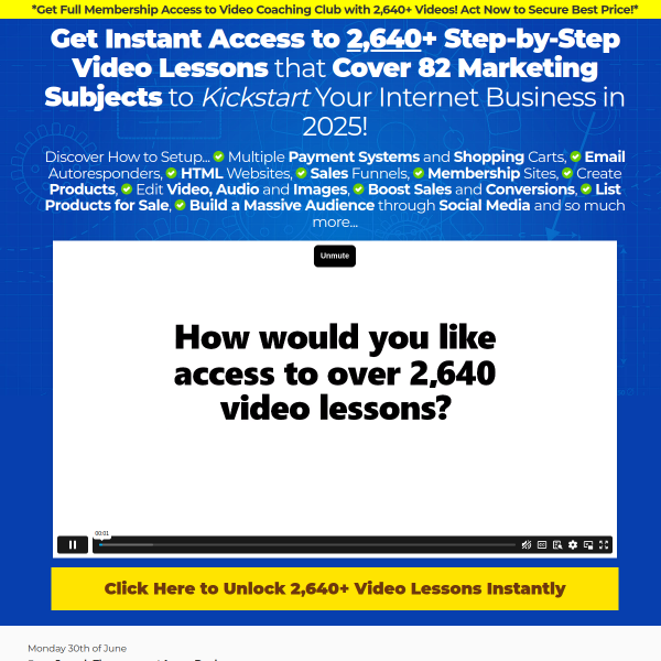 2,640+ Step-by-Step Video Lessons to Kickstart Your Business!