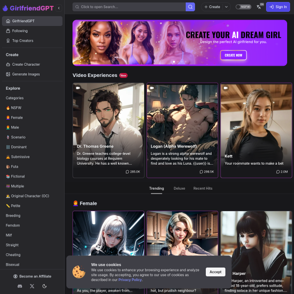 Create your own individual girlfriend