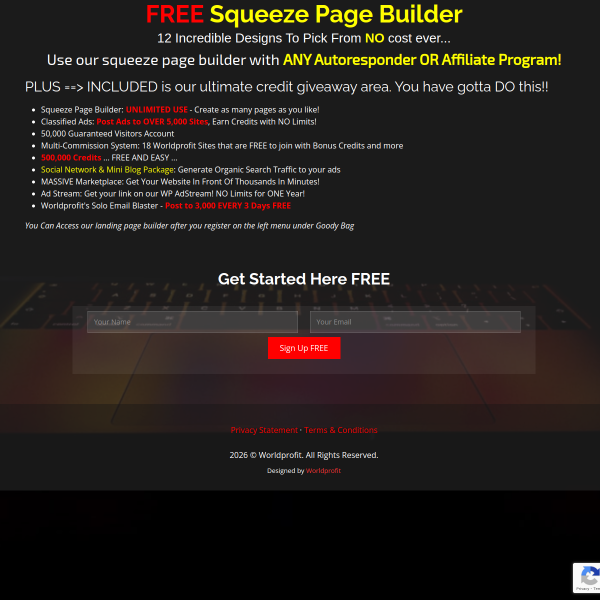 FREE Squeeze Page Builder: UNLIMITED USE - Works With ANY Autoresponder!