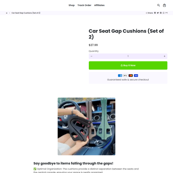 Stop Your Belongings From Falling Between Car Seats With These Cushions
