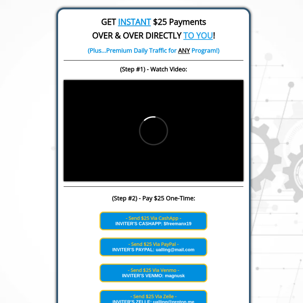 Get Instant $25 Over and Over Again