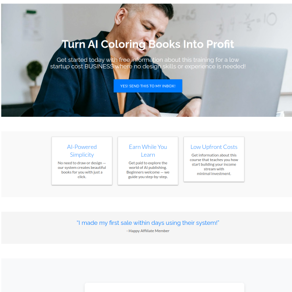AI Coloring Book Academy: Low Cost Business - Start Today