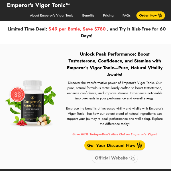 Emperor’s Vigor Tonic™ – Unlock Peak Performance
