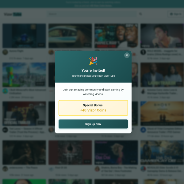 Earn by Wacthing 10Videos/Day & Get V Coins