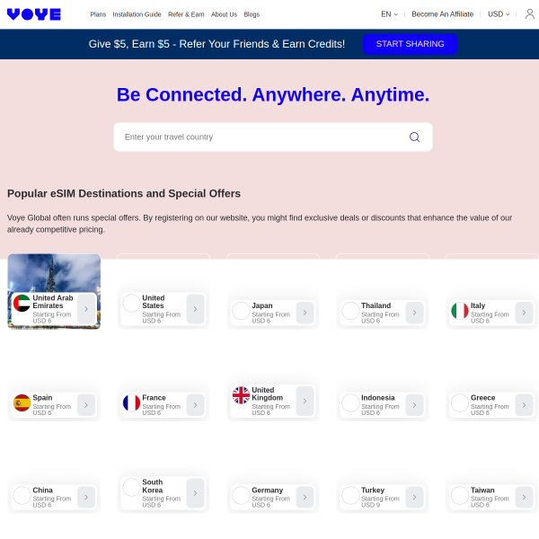 Stay Connected Anywhere with VOYE GLOBAL eSIM