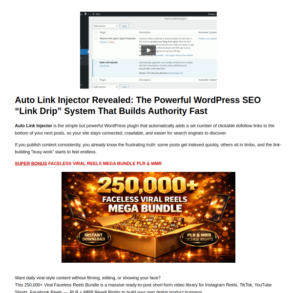 Stop Wasting Time Adding Links—Let Auto Link Injector Do It