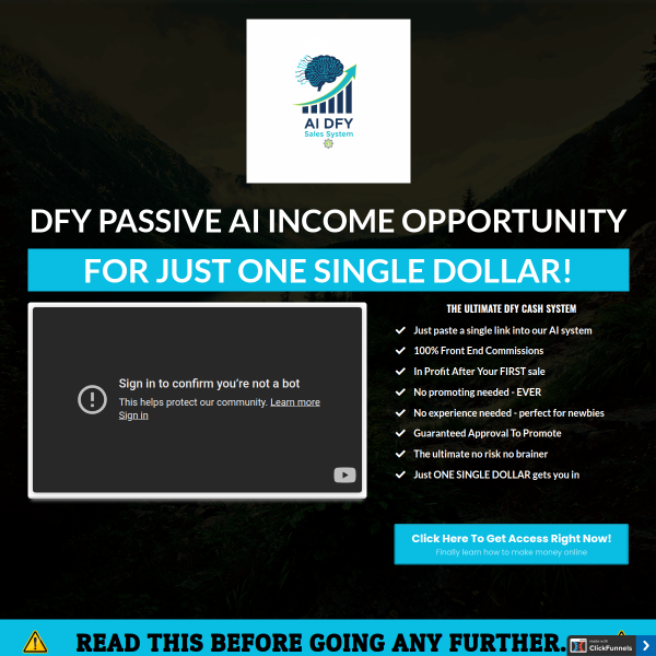 AI DFY Sales System: Done-For-You Income Powered by AI