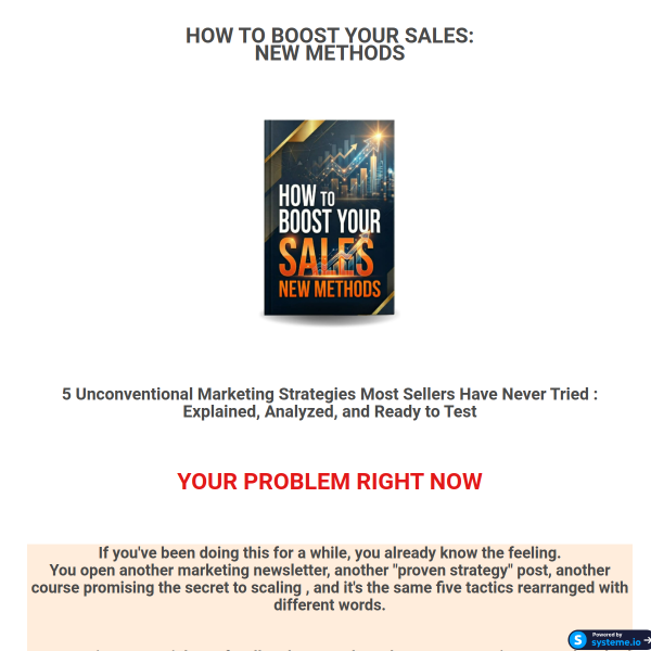 Boost Your Sales With Fresh Marketing Ideas