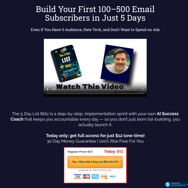 The 5 Day List Blitz