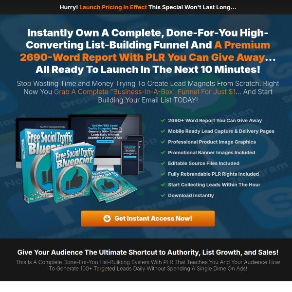 **The Social Traffic Blueprint: 100+ Targeted Leads a Day Without Ads **