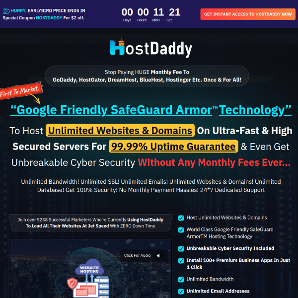 Unlimited Hosting. Zero Monthly Fees. Ever.