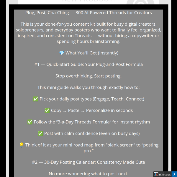 Plug Post Cha Ching 300 AI Powered Threads Posts DFY