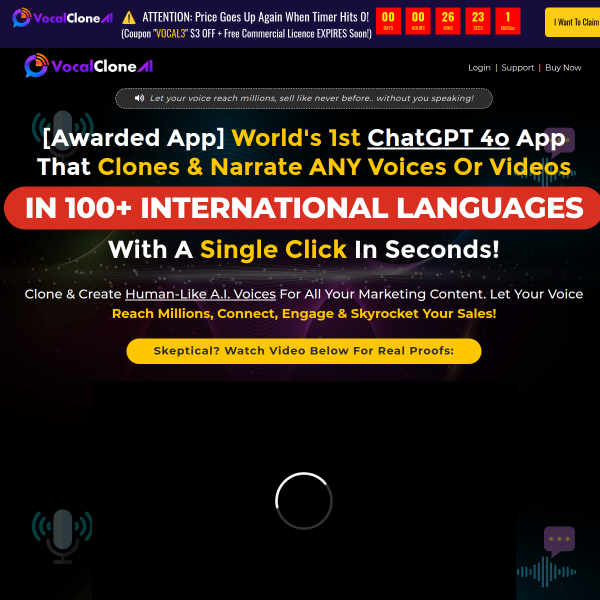 [Awarded App] World's 1st ChatGPT 4o App That Clones & Narrate ANY Voices Or Videos.....