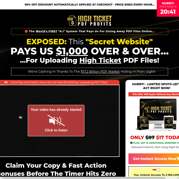High Ticket PDF Profits: Turn Simple PDFs into Big Commissions