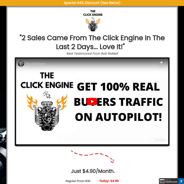 Only  $4.90 to Get 100% REAL buyer traffic to your offers on autopilot every single month