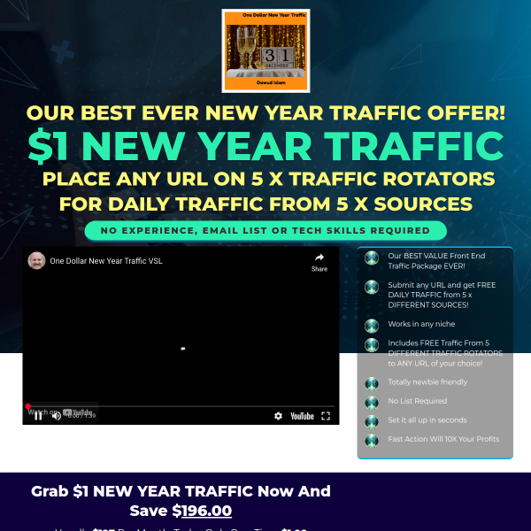 One Dollar New Year Traffic