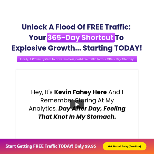 A Proven System To Drive Limitless, Cost-Free Traffic To Your Offers, Day After Day!