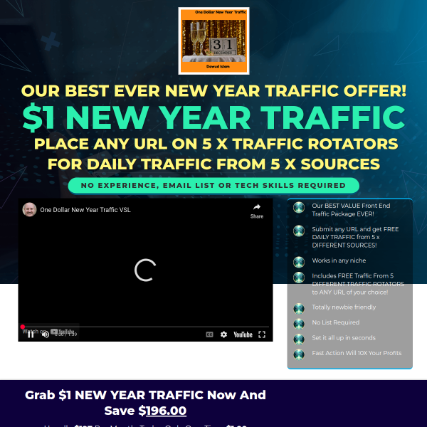 One Dollar New Year Traffic