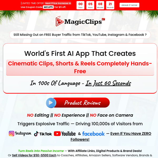 **“Magic Clips AI: Instantly Create Scroll-Stopping Viral Shorts for Any Niche”**