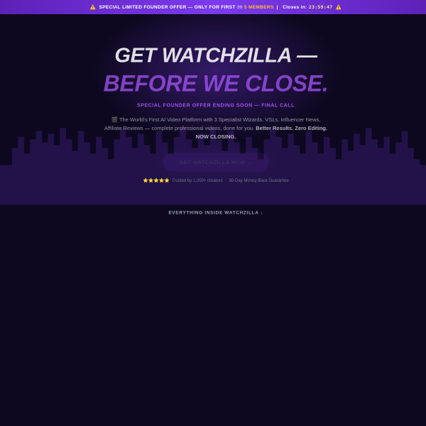 WatchZilla:  Create Professional AI Videos in Minutes