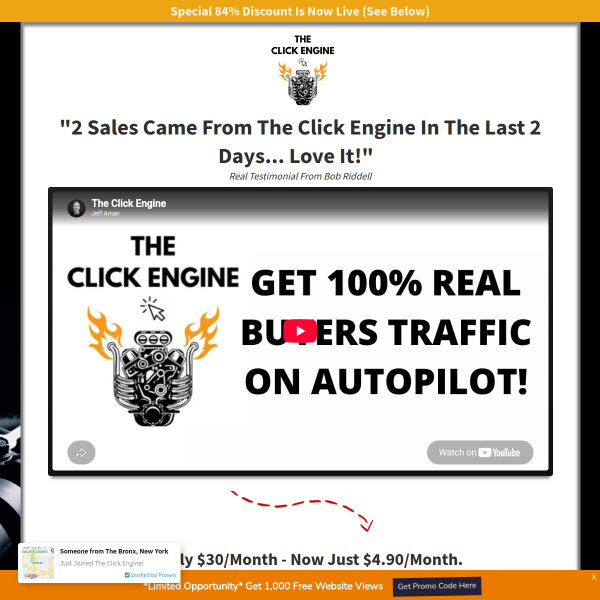 21 Sales Came From The Click Engine In The Last 2 Days... Love It!