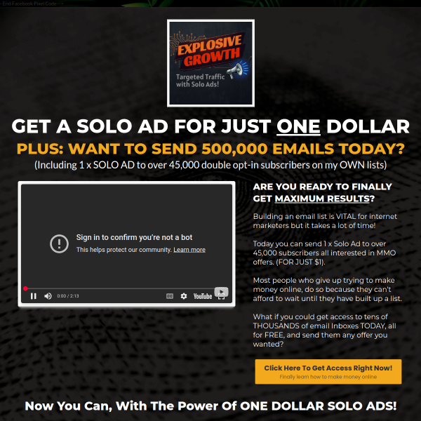 $1 Solo Ad: Reach 45,000+ Real Subscribers Instantly