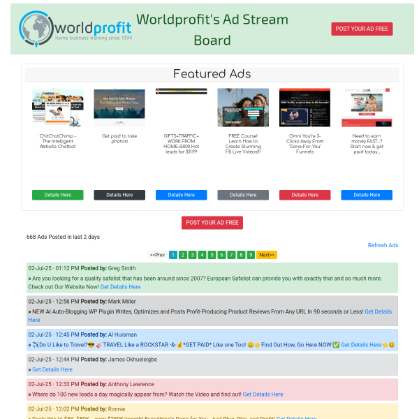 World's Largest [F_R_E_E] Ad Stream Board - Over 10,000 Ad Views EVERY Day