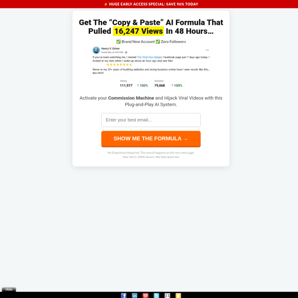 Get The “Copy & Paste” AI Formula That Pulled 16,247 Views In 48 Hours…