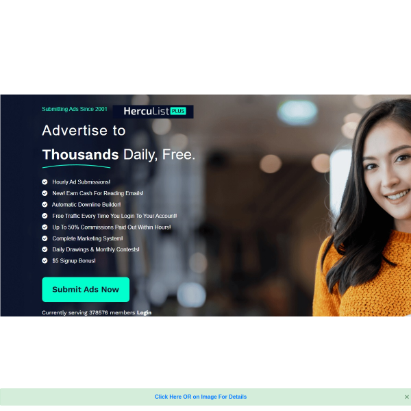 Advertise to Thousands daily free