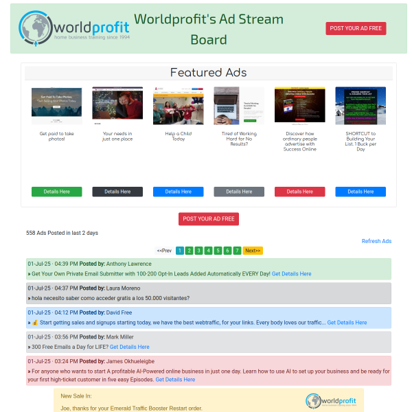 World's Largest [F_R_E_E] Ad Stream Board - Over 10,000 Ad Views EVERY Day