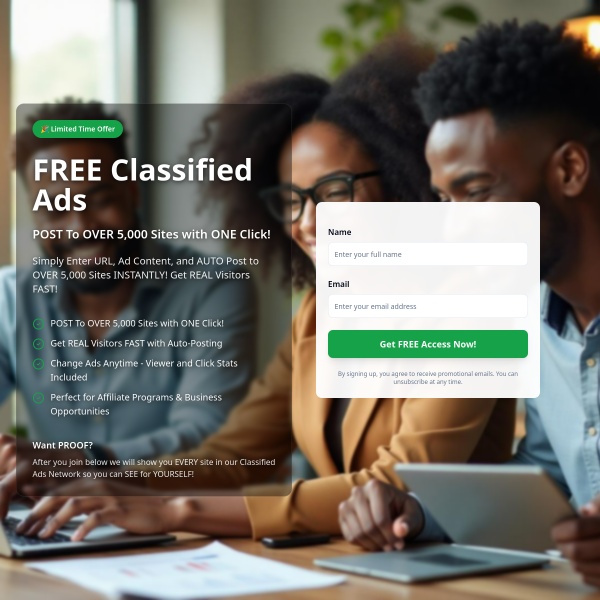 📣 Post Unlimited Free Classified Ads — Get Real Visitors to Your Website!