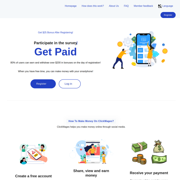 Sign Up And Get $25 Bonus instantly!