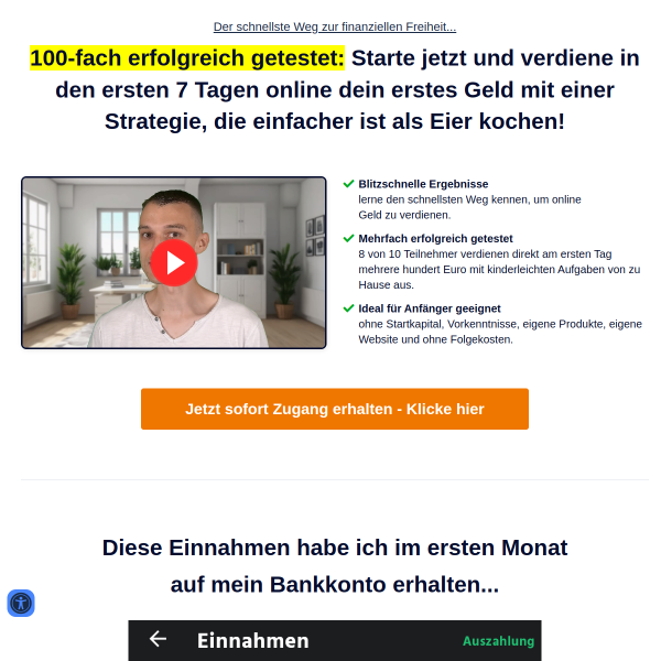 Das Blitz Cash System and Member area and video courses