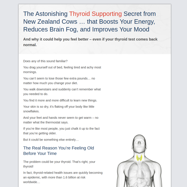 The Thyroid-Restoring Secret from New Zealand